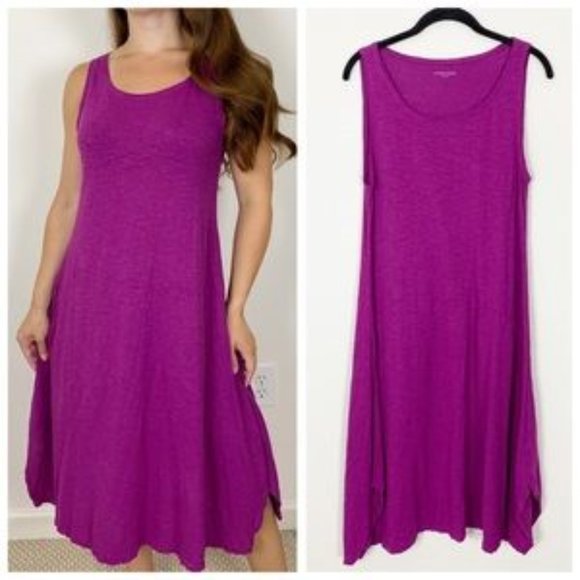 Eileen Fisher Dresses & Skirts - EILEEN FISHER Purple Hemp Organic Cotton Dress Small